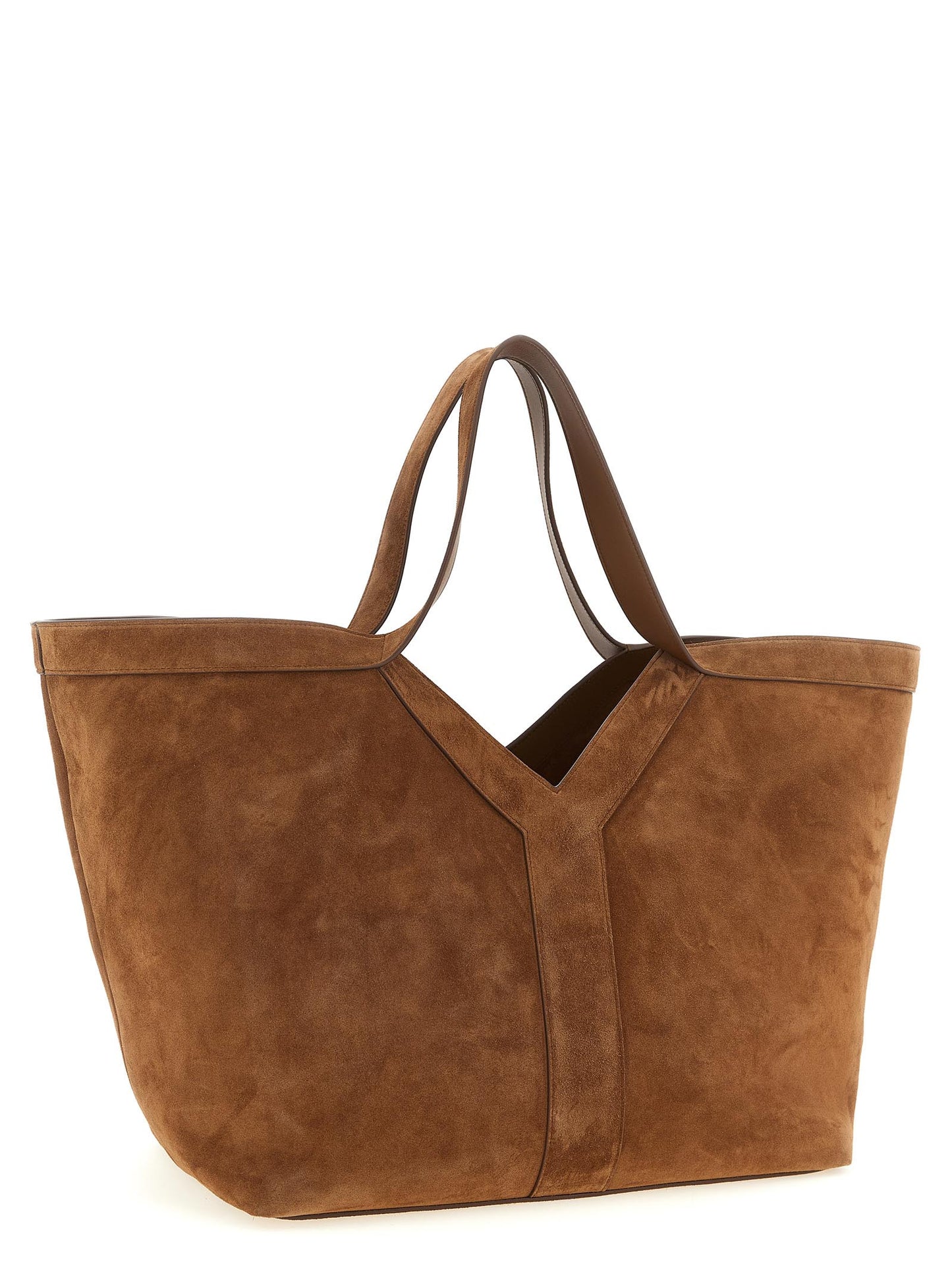Saint Laurent Brown Calfskin Tote Bag