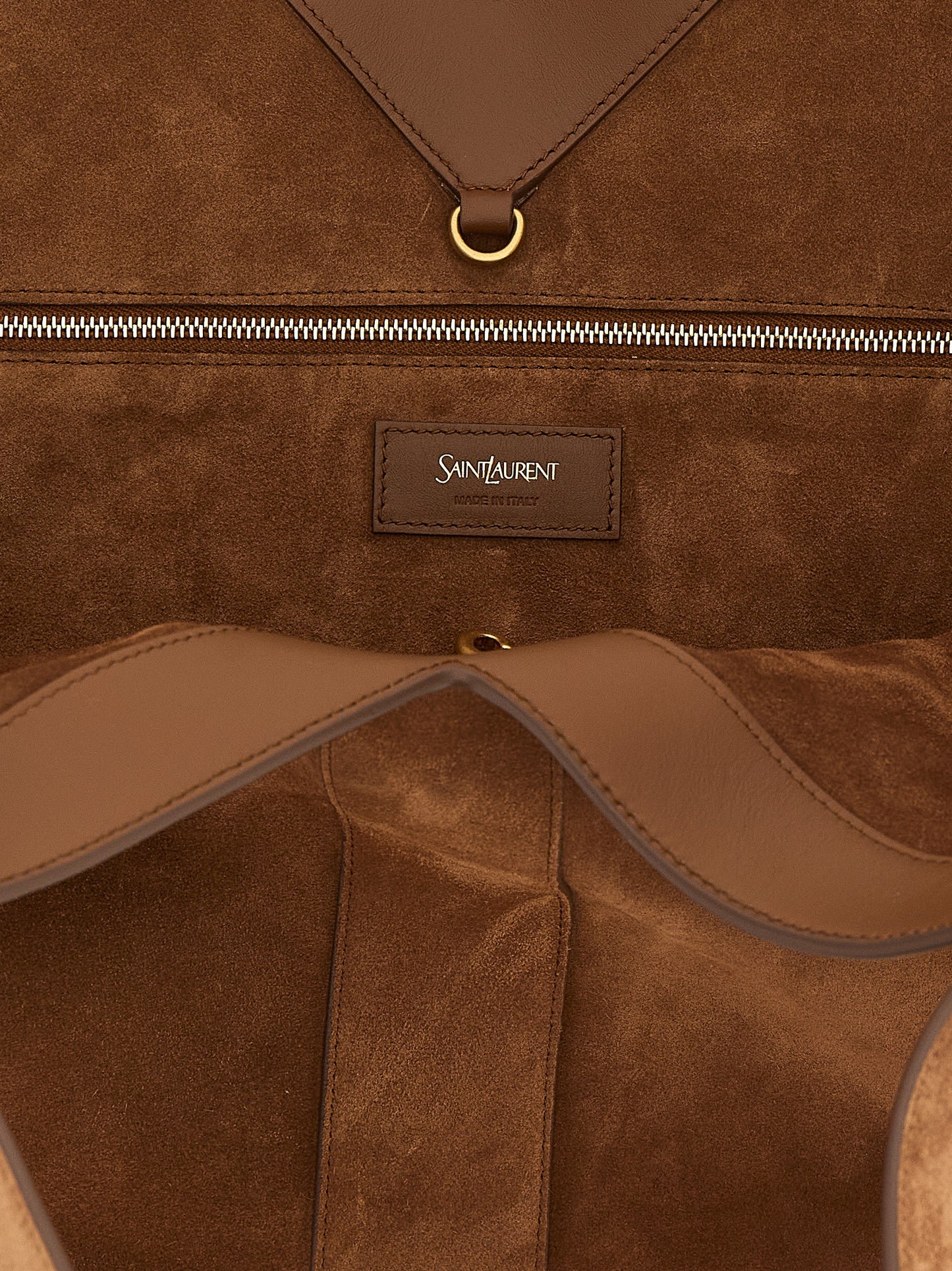 Saint Laurent Brown Calfskin Tote Bag