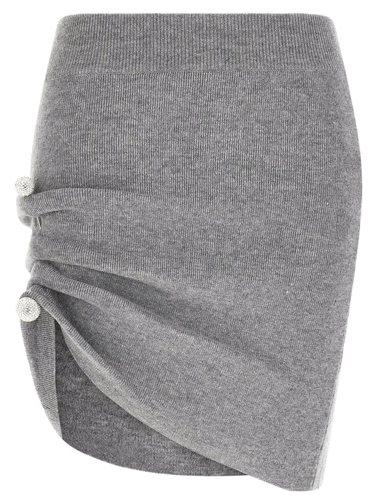 Giuseppe Di Morabito Gray Virgin Wool Long Skirt