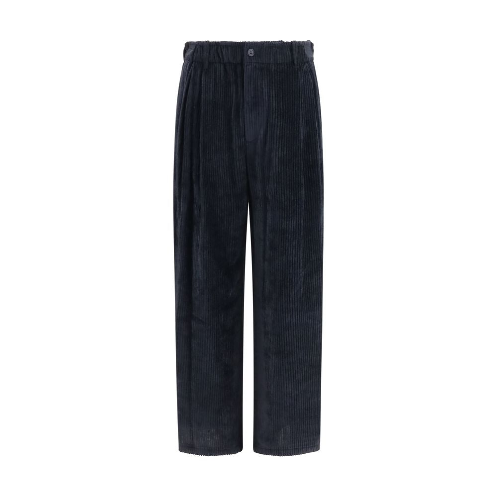 Giorgio Armani Black Viscose Casual Pants