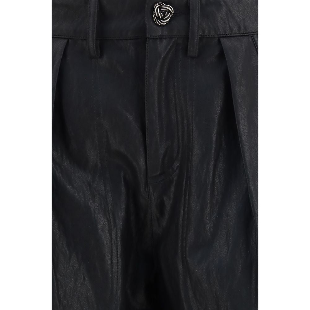 Kristina Ti Black Polyester Casual Pants