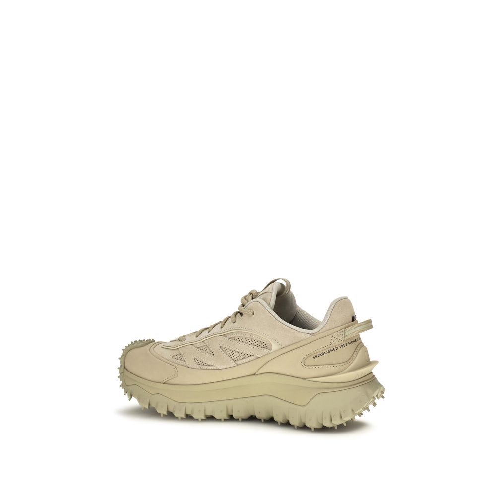 Moncler Beige Calf Leather Bos Taurus Athletic Sneakers