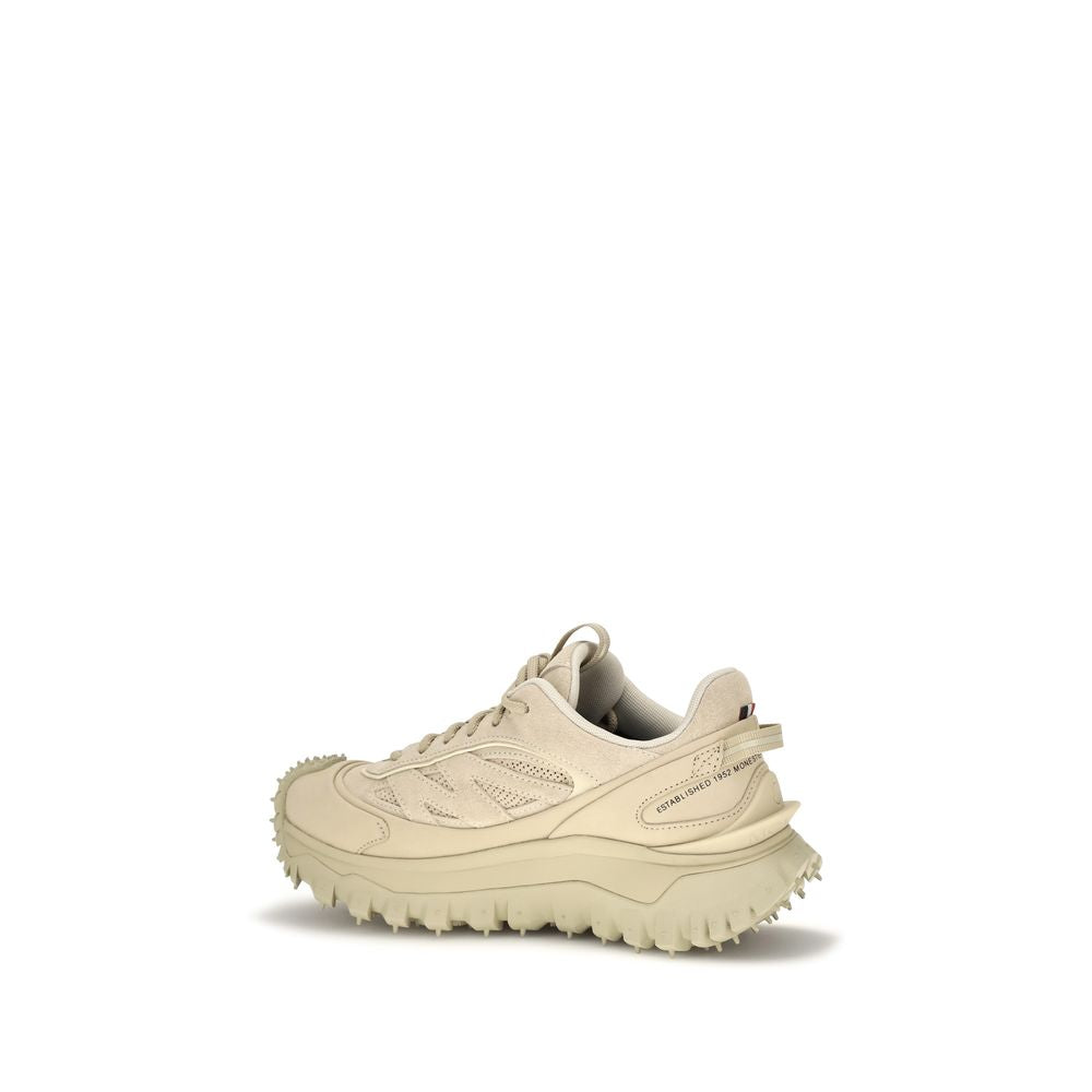 Moncler Beige Calf Leather Bos Taurus Athletic Sneakers