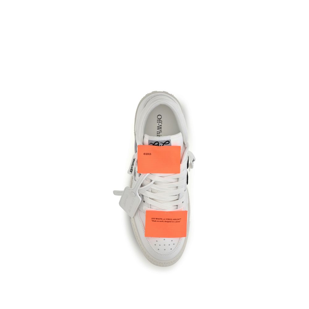 Off-White White Calf Leather Bos Taurus Low Top Sneakers