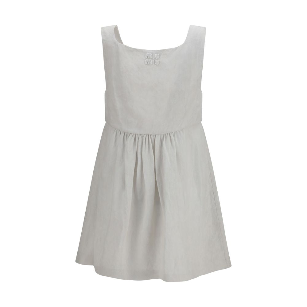 Miu Miu White Linen Casual Dress