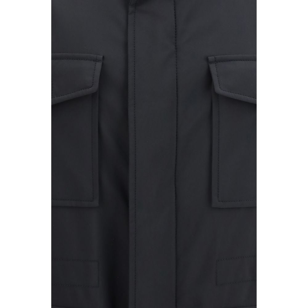 Brioni Blue Wool Oves Aries Full-Length Jacket