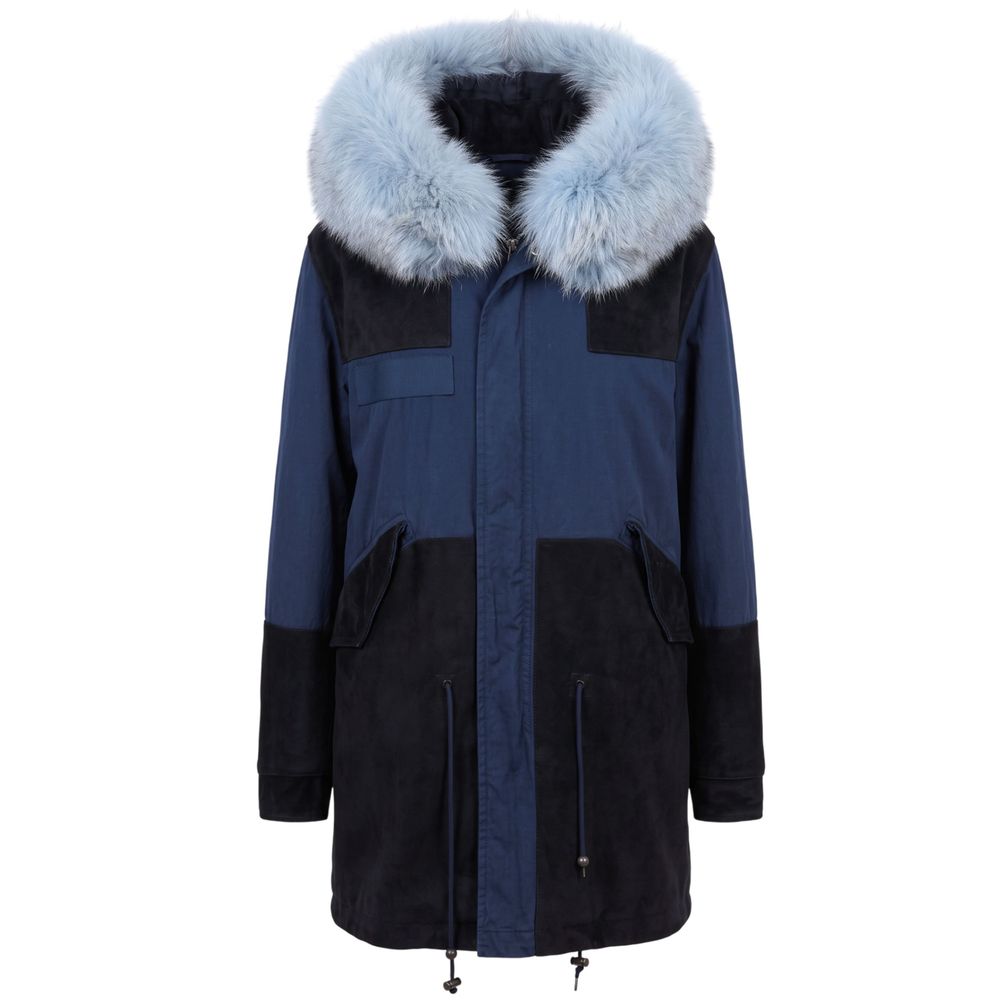 Mr&Mrs Italy Blue Cotton Women's Jacket