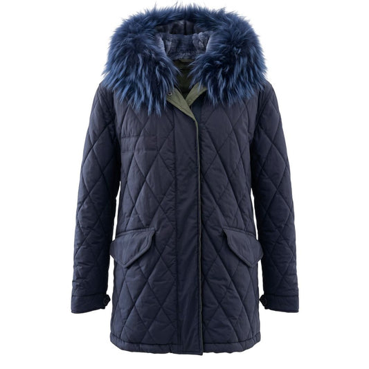 Mr&Mrs Italy Blue Cotton Women's Jacket