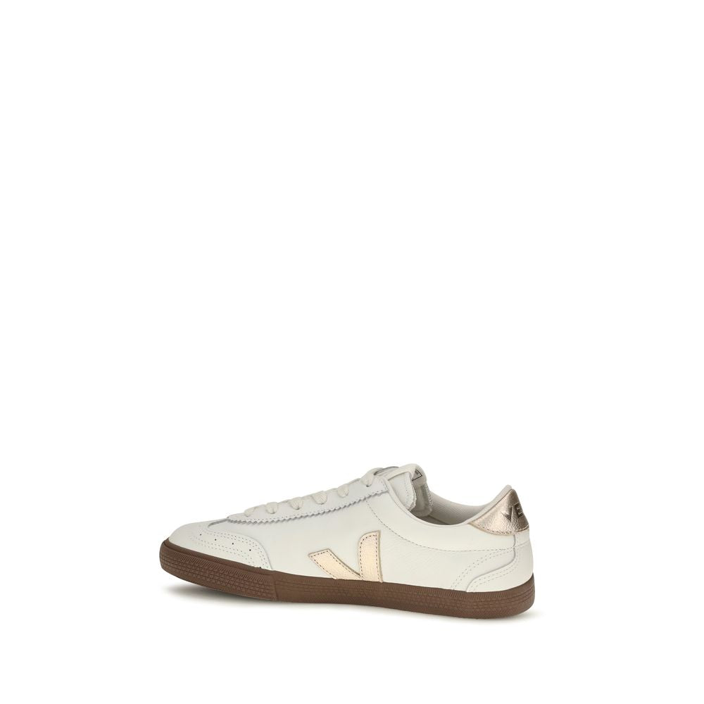 Veja White Calf Leather Bos Taurus Low Top Sneakers