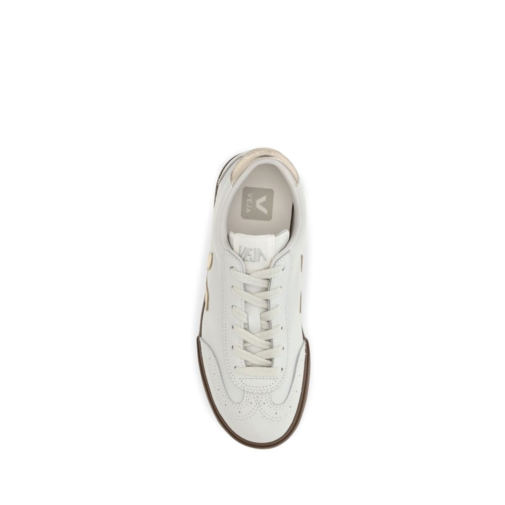 Veja White Calf Leather Bos Taurus Low Top Sneakers