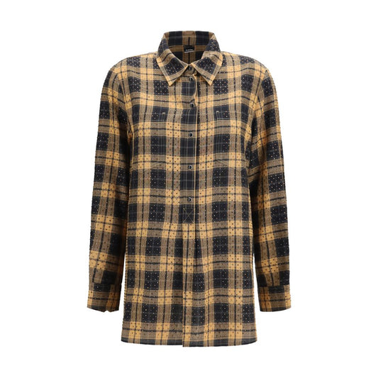 PINKO Beige Viscose Dress Shirt