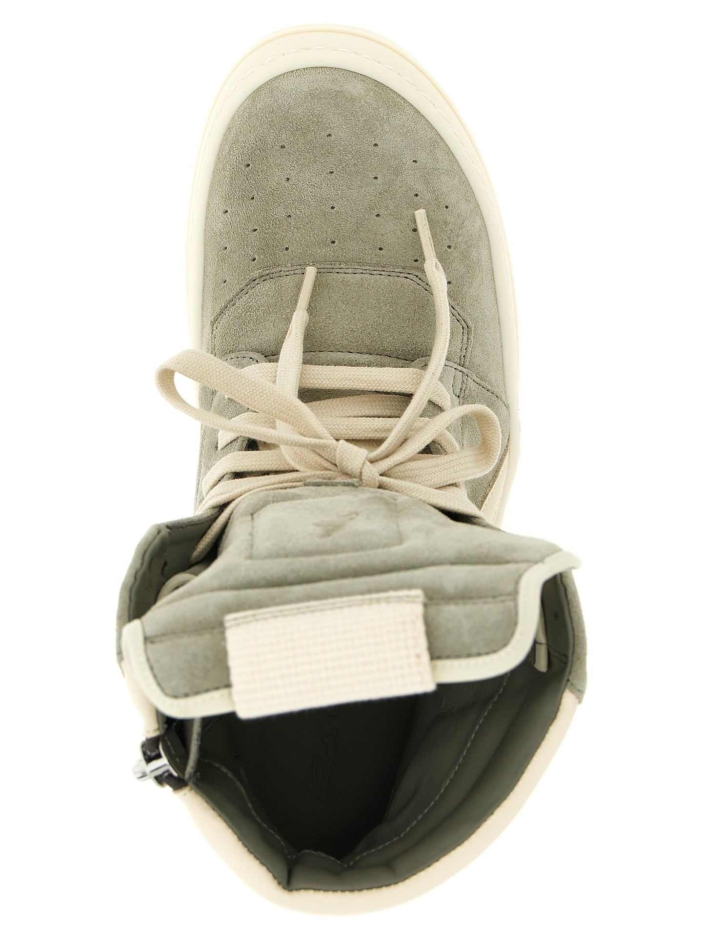 Rick Owens Bicolor Calfskin Athletic Sneakers