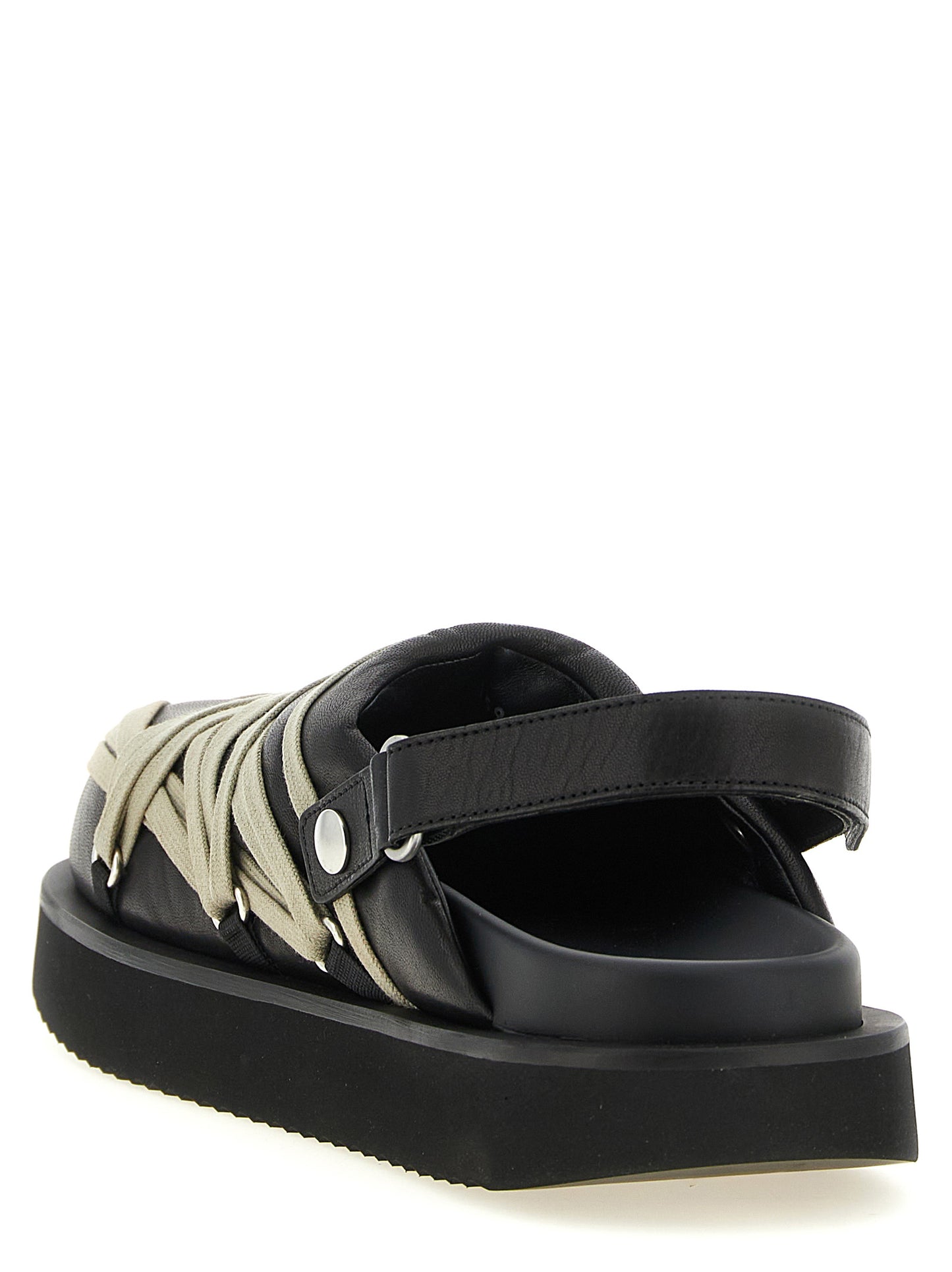 Rick Owens Black Ramie Mules