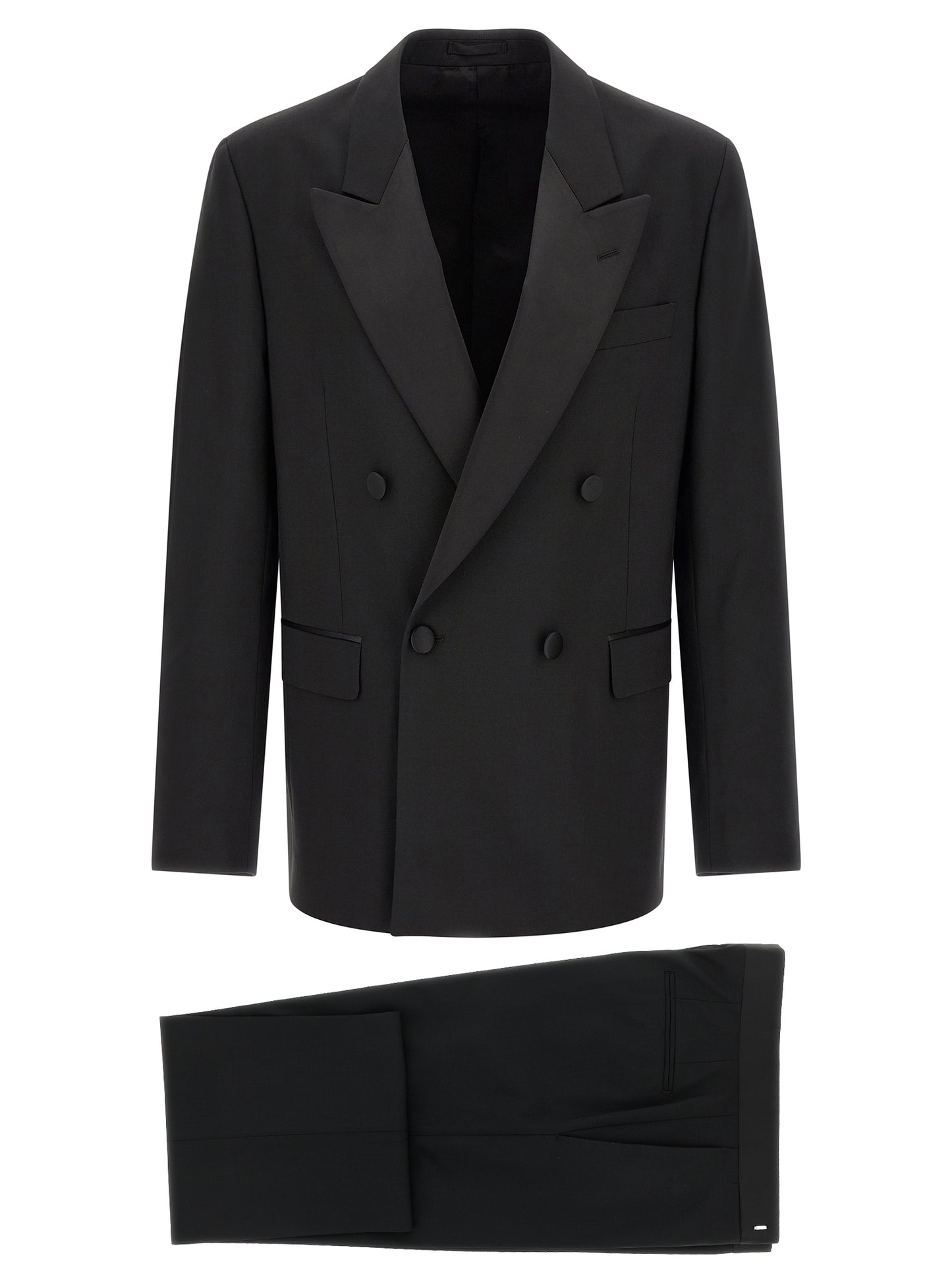 Lardini Black Virgin Wool Tuxedo