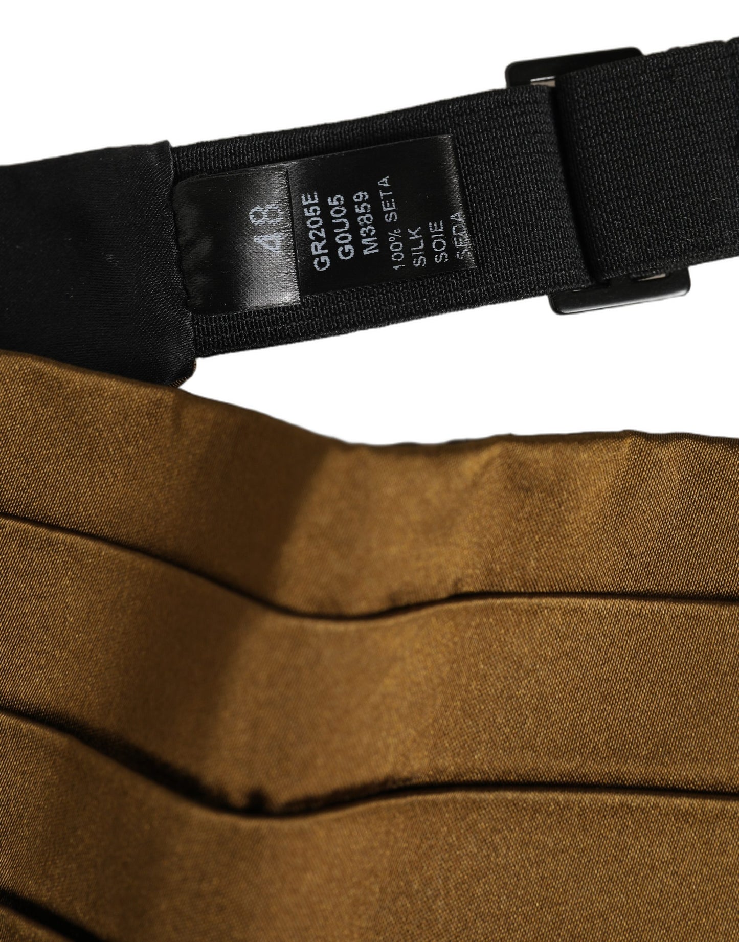 Dolce & Gabbana Brown Men 100% Silk Belt Waist Cummerbund