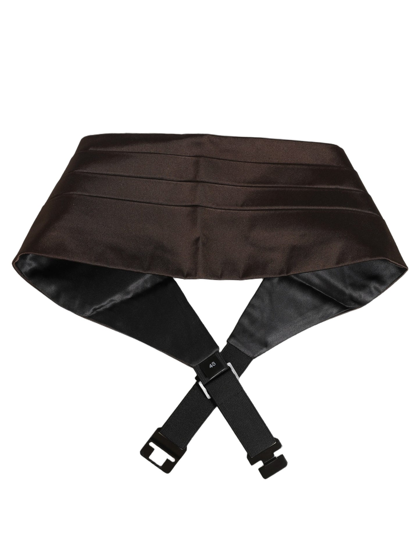 Dolce & Gabbana Dark Brown 100% Silk Belt Waist Cummerbund