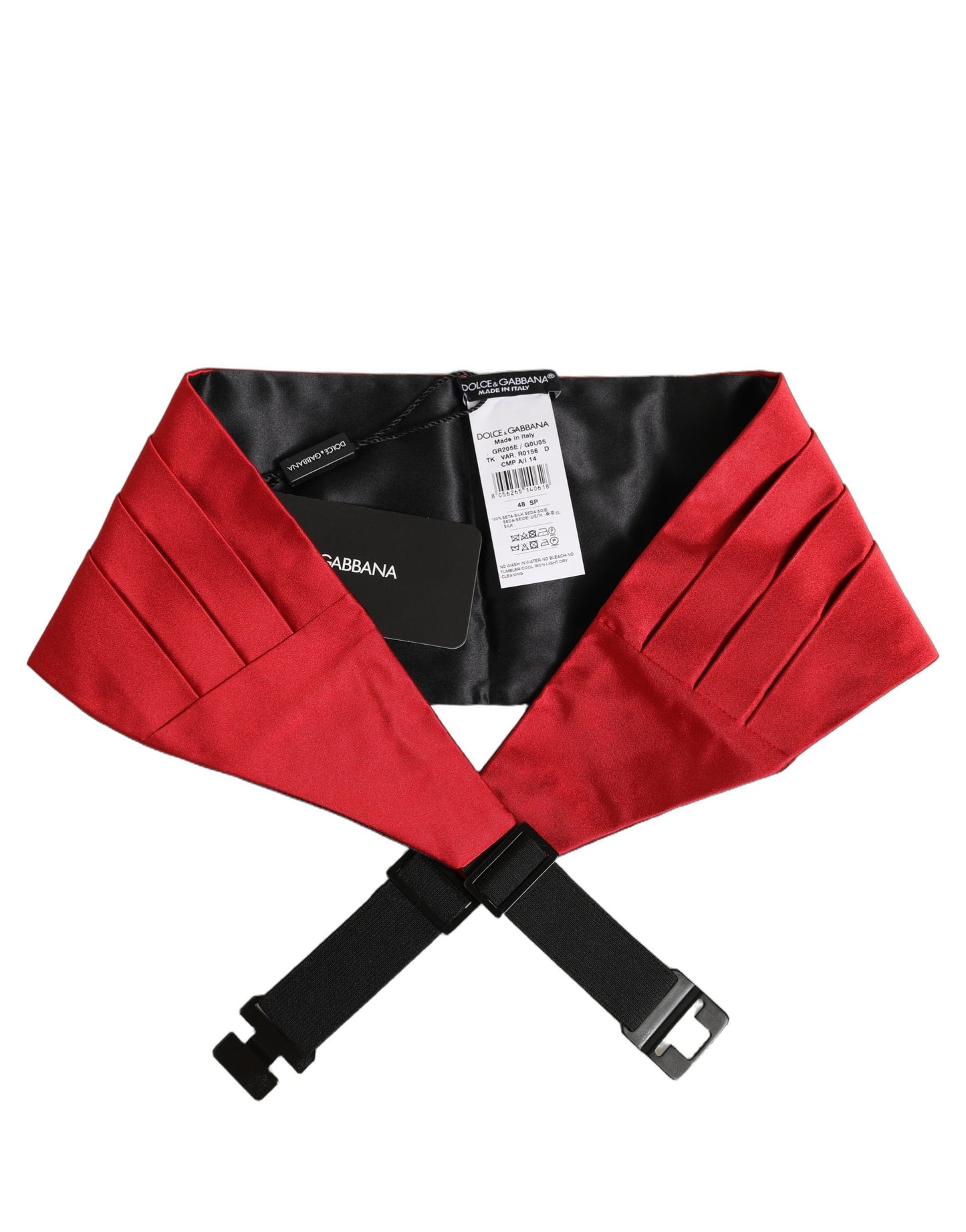 Dolce & Gabbana Red Men 100% Silk Belt Waist Cummerbund