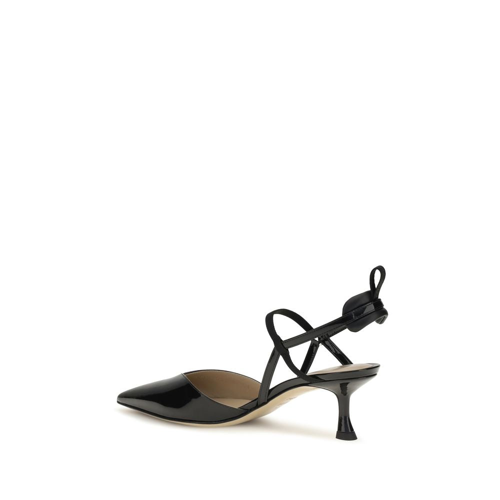 Fendi Black Calf Leather Bos Taurus Pumps
