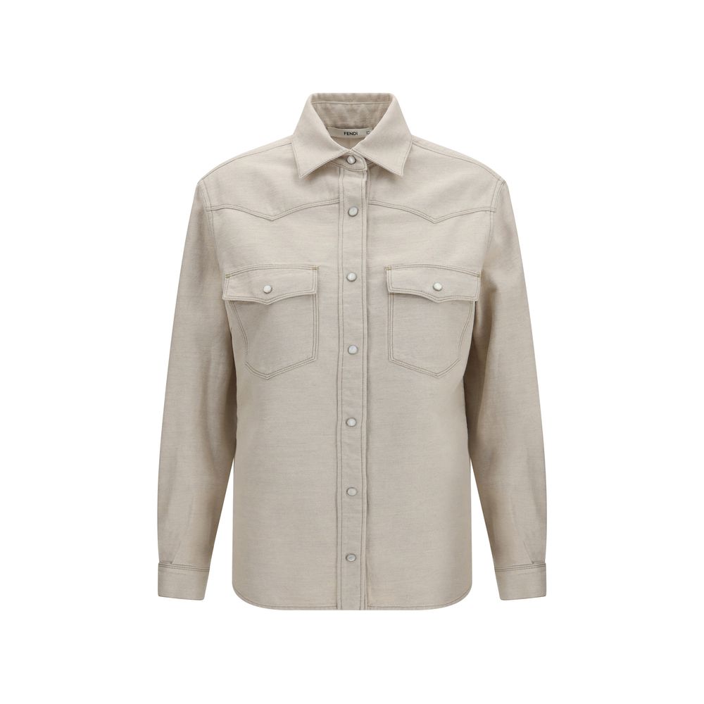 Fendi Beige Denim Shirt