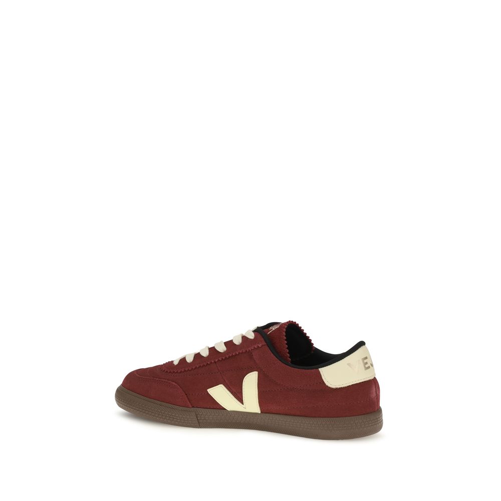 Veja Bordeaux Suede Leather Low Top Sneakers