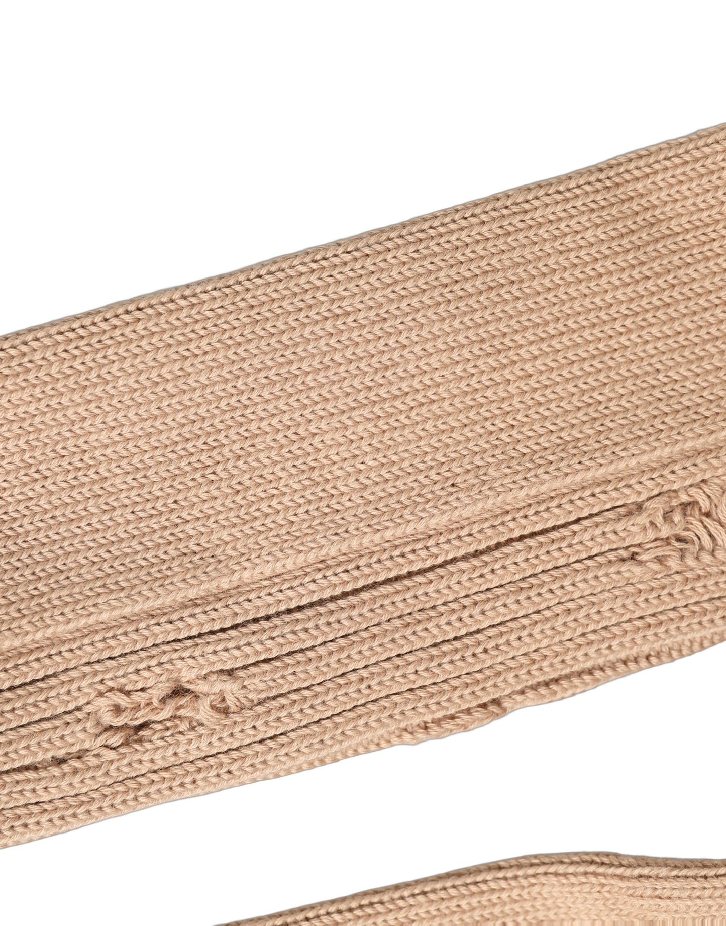 Dolce & Gabbana Beige Cotton Distressed Mid Calf Accessory Socks