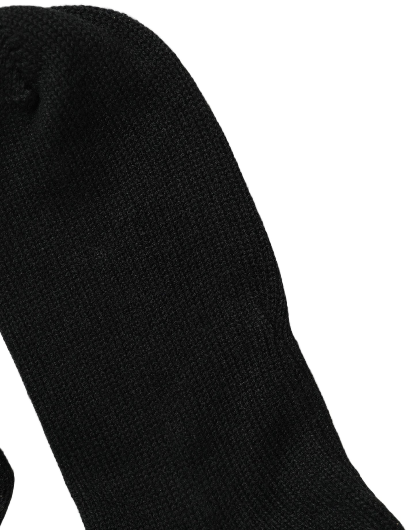 Dolce & Gabbana Black Sequin Cotton Knit Mid Calf Accessory Socks
