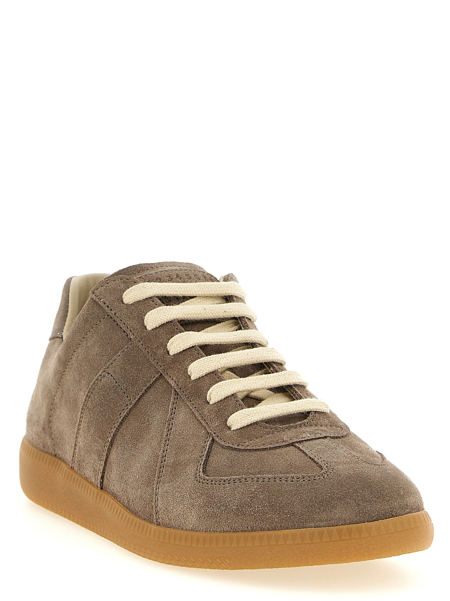 Maison Margiela Beige Calfskin Low Top Sneakers