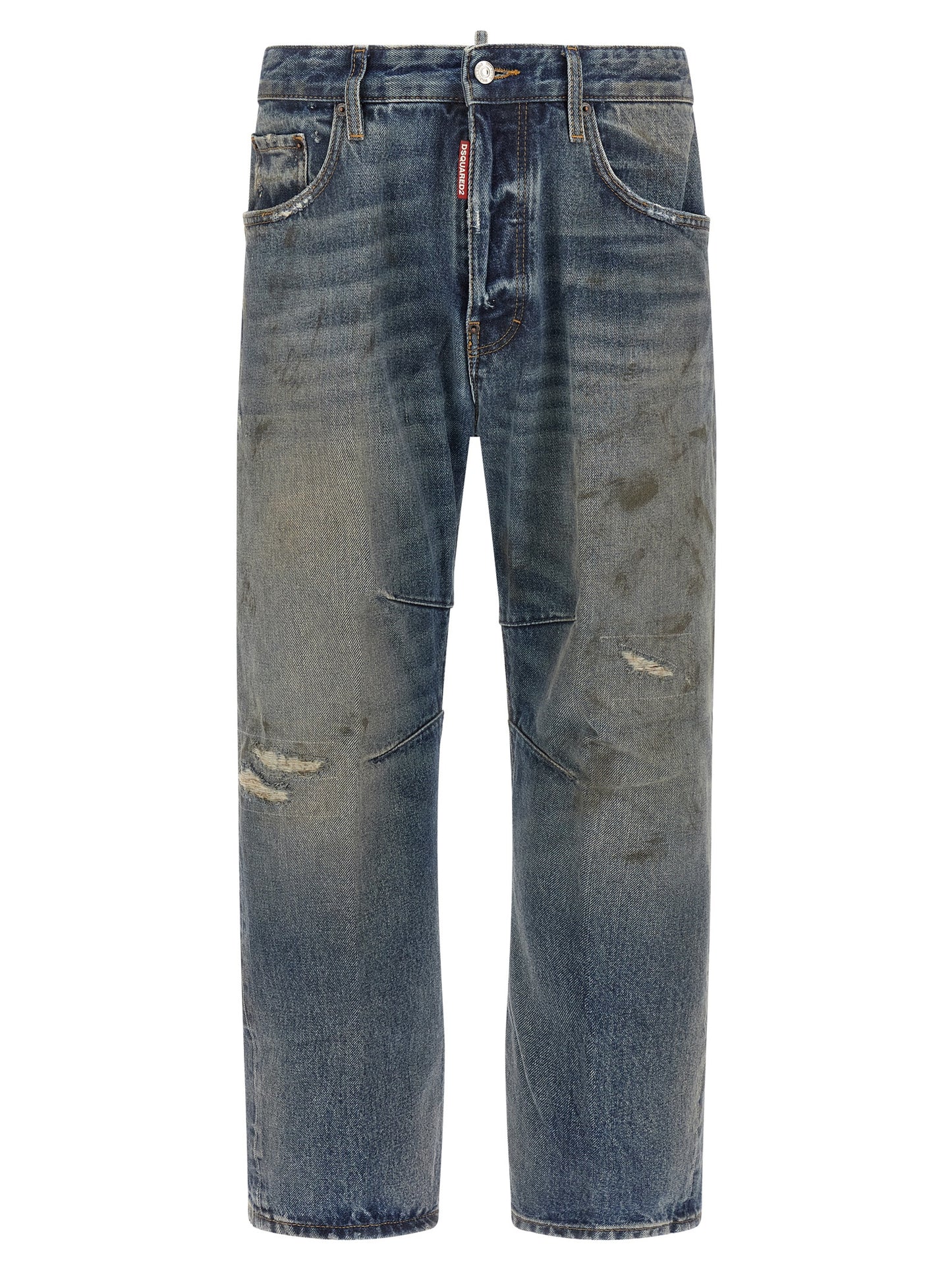 Dsquared² Blue Cotton Relaxed Fit Jeans