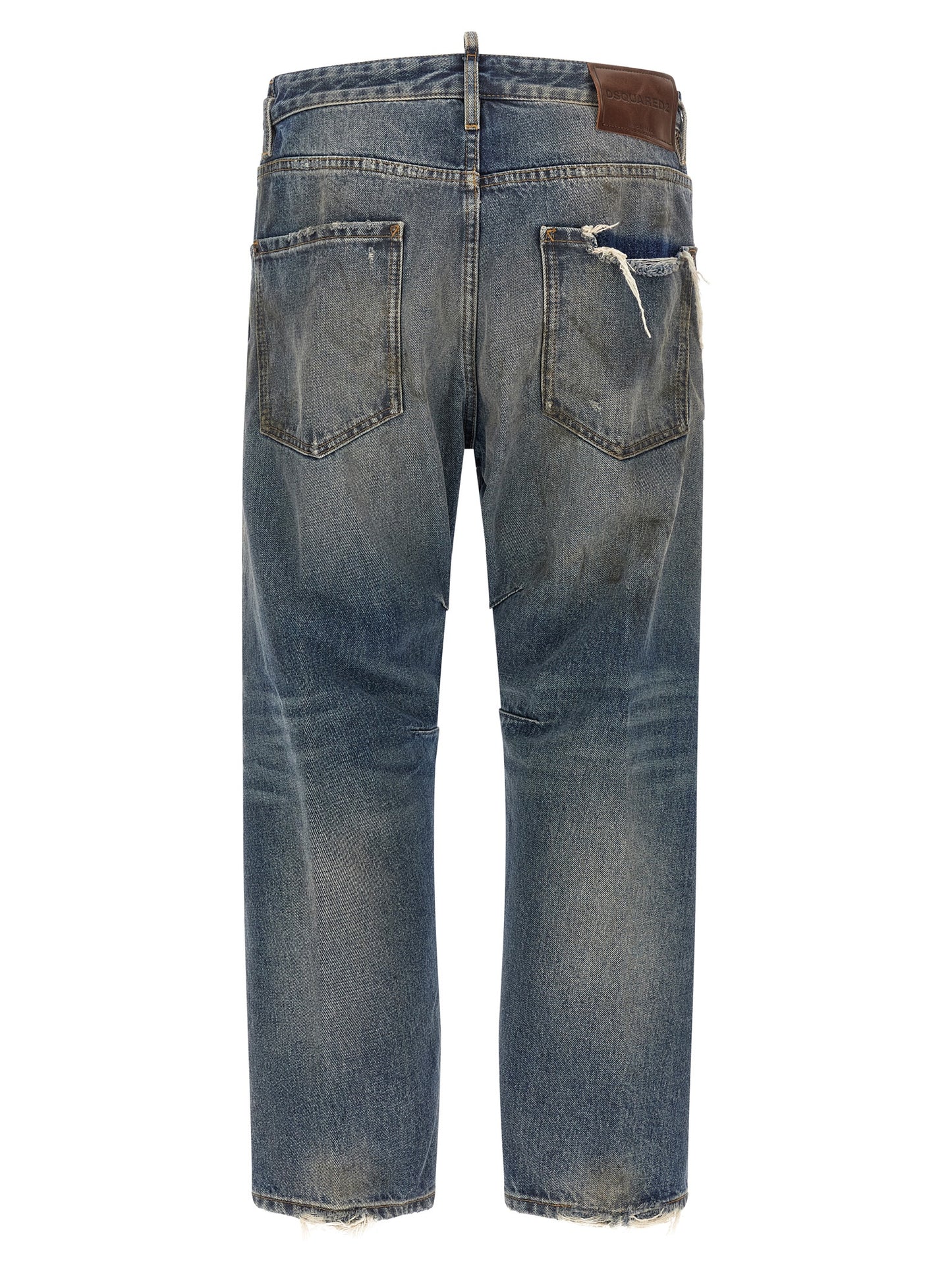 Dsquared² Blue Cotton Relaxed Fit Jeans
