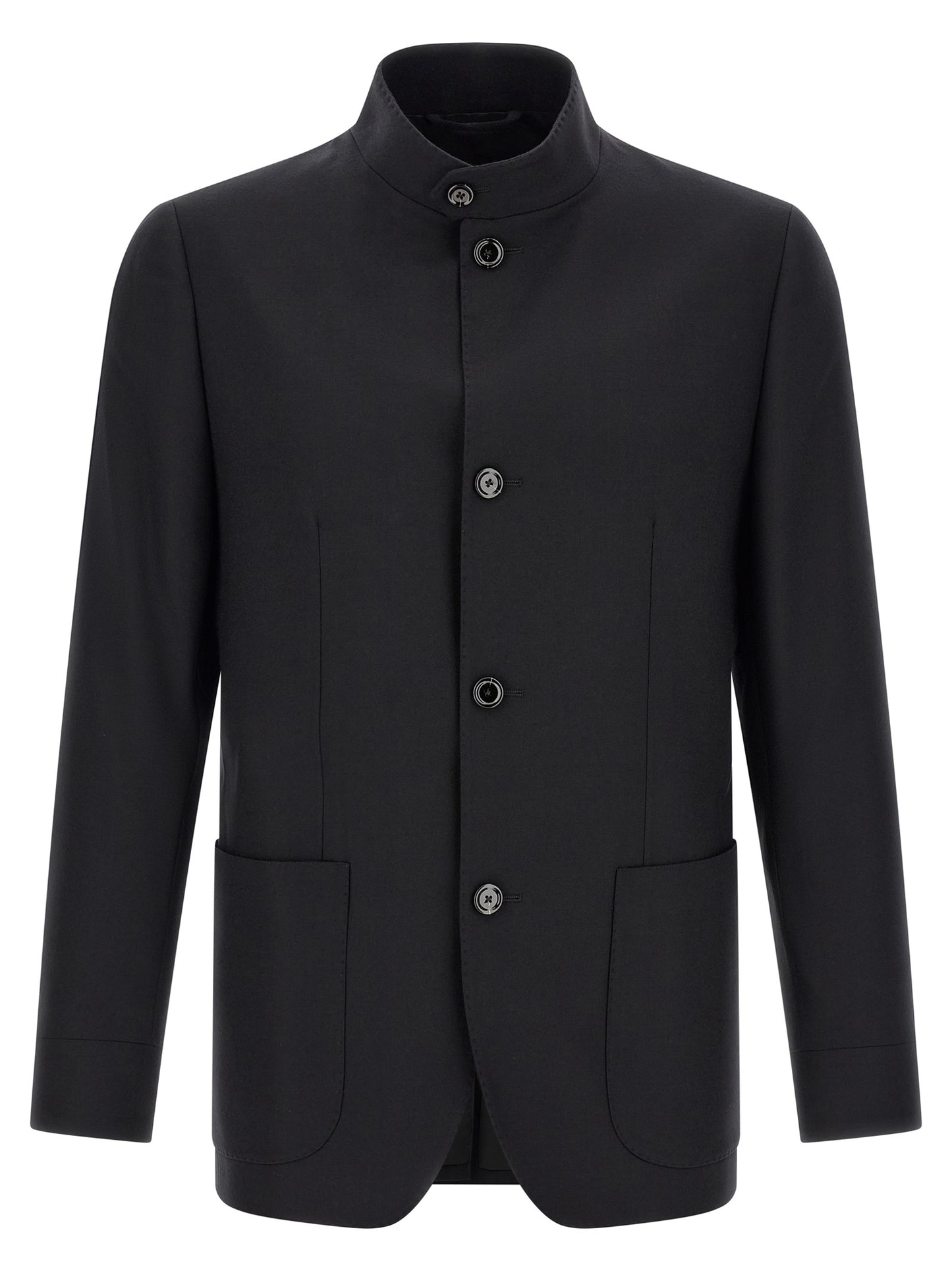 Lardini Black Virgin Wool Blazer