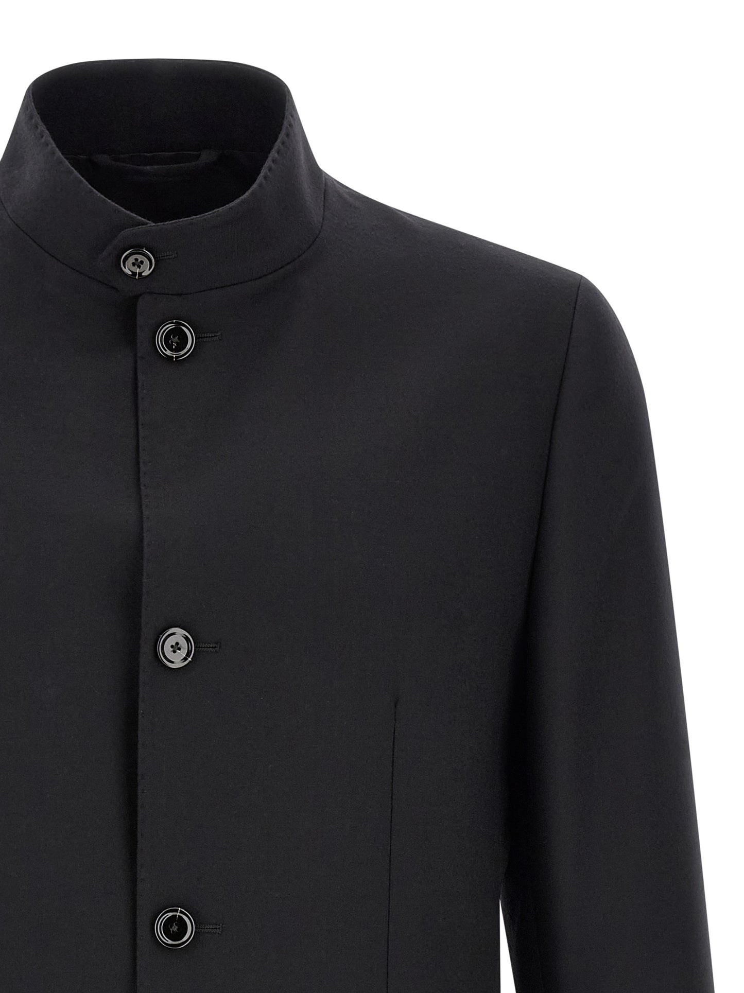 Lardini Black Virgin Wool Blazer