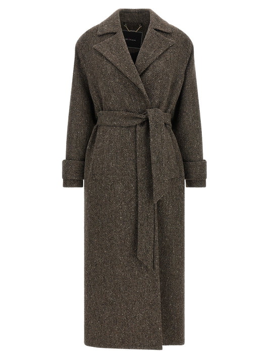 Kiton Brown Virgin Wool Coat