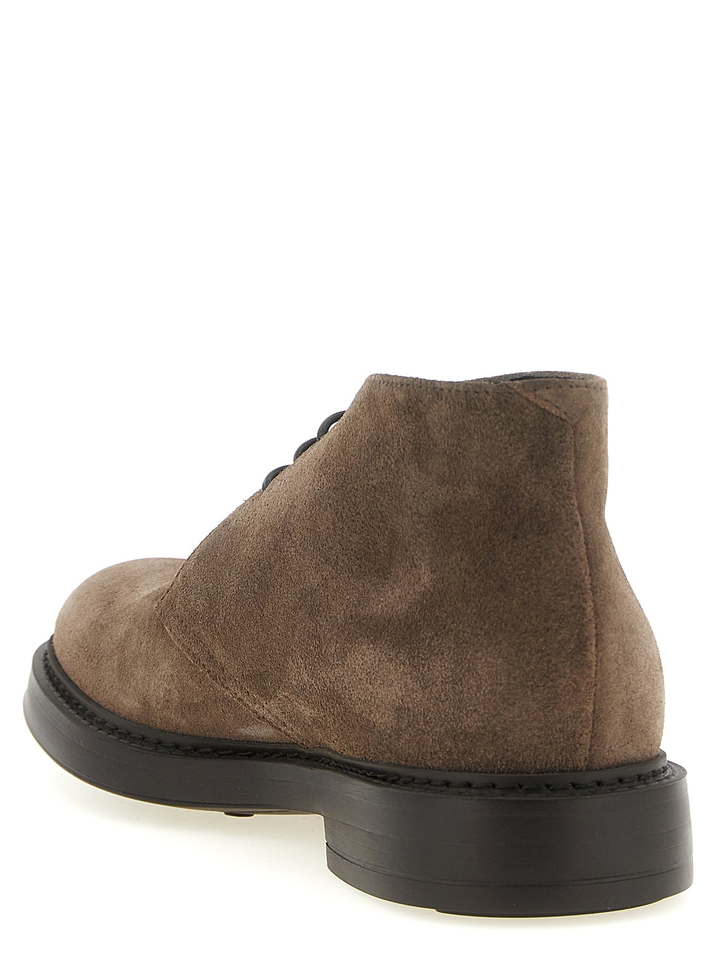 Doucal's Brown Lamb Leather Ankle Boots