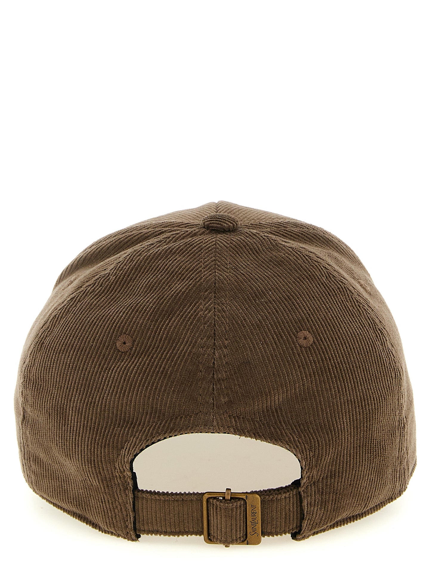 Saint Laurent Brown Cotton Cap (Baseball Hat)