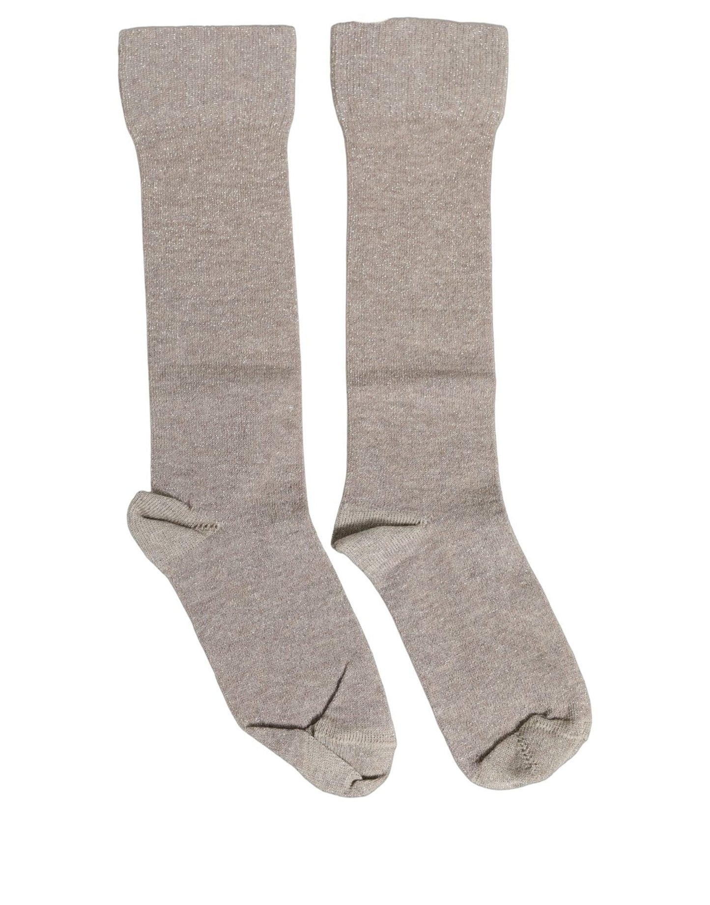 Dolce & Gabbana Gray Viscose Logo Mid Calf Accessory Socks