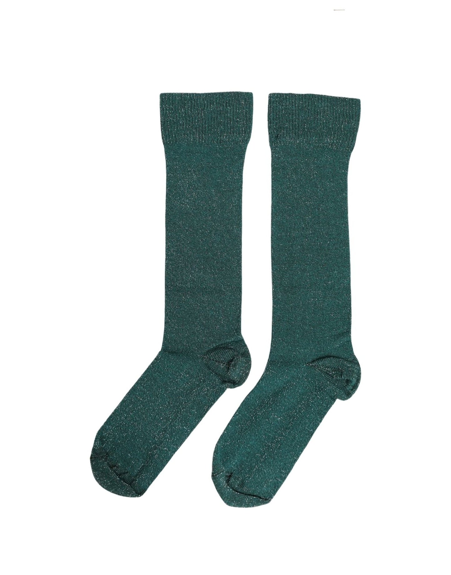Dolce & Gabbana Dark Green Viscose Logo Mid Calf Accessory Socks