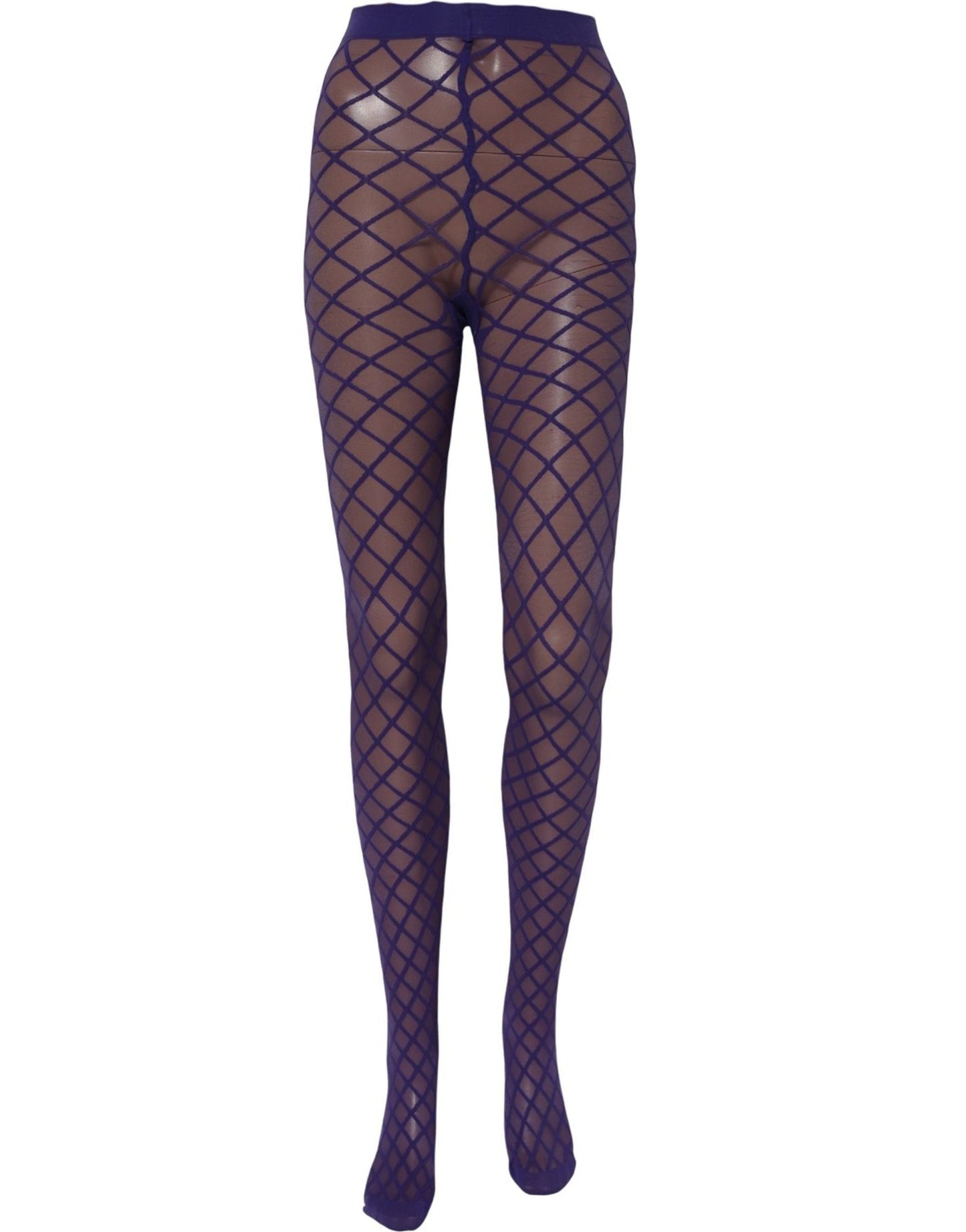 Dolce & Gabbana Purple Nylon Fishnet Pantyhose Stockings Socks