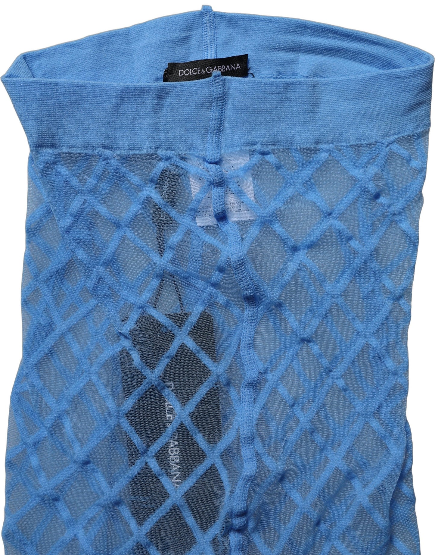 Dolce & Gabbana Light Blue Nylon Fishnet Pantyhose Stockings Socks