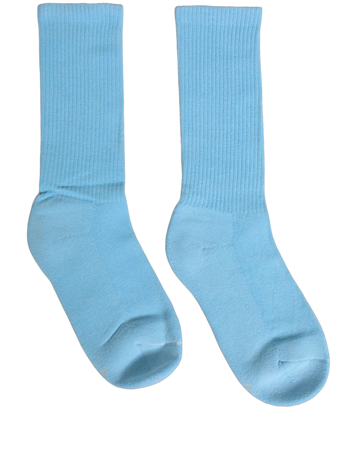 Dolce & Gabbana Light Blue Cotton Ribbed Mid Calf Accessory Socks