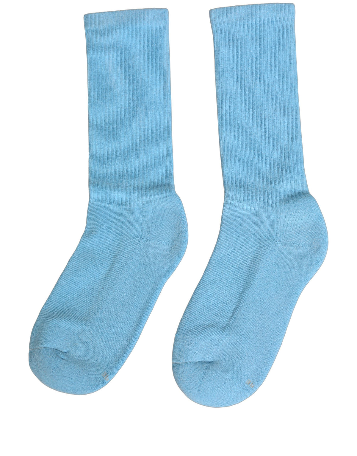 Dolce & Gabbana Light Blue Cotton Ribbed Mid Calf Accessory Socks