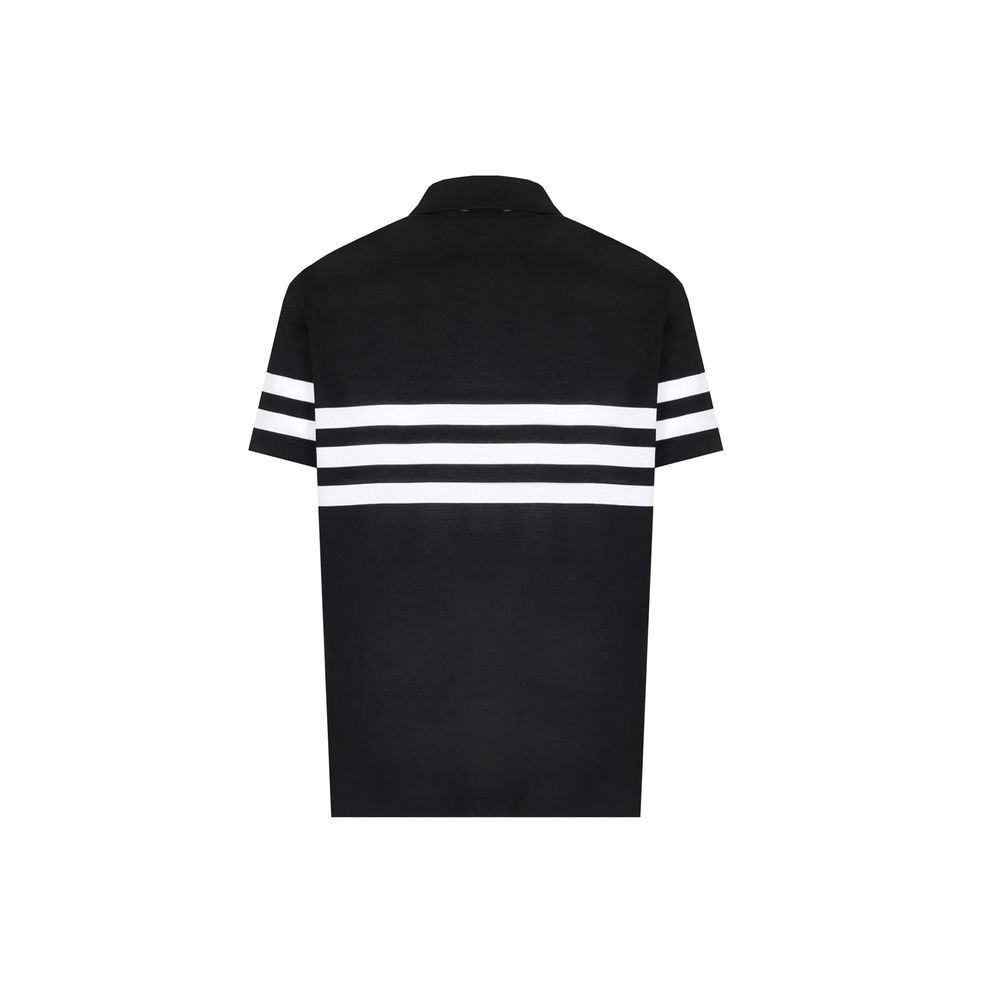 Paul & Shark Black Cotton Polo Shirt