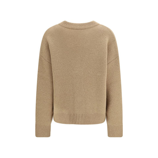Ami Paris Beige Alpaca Vicugna Pacos Cardigan