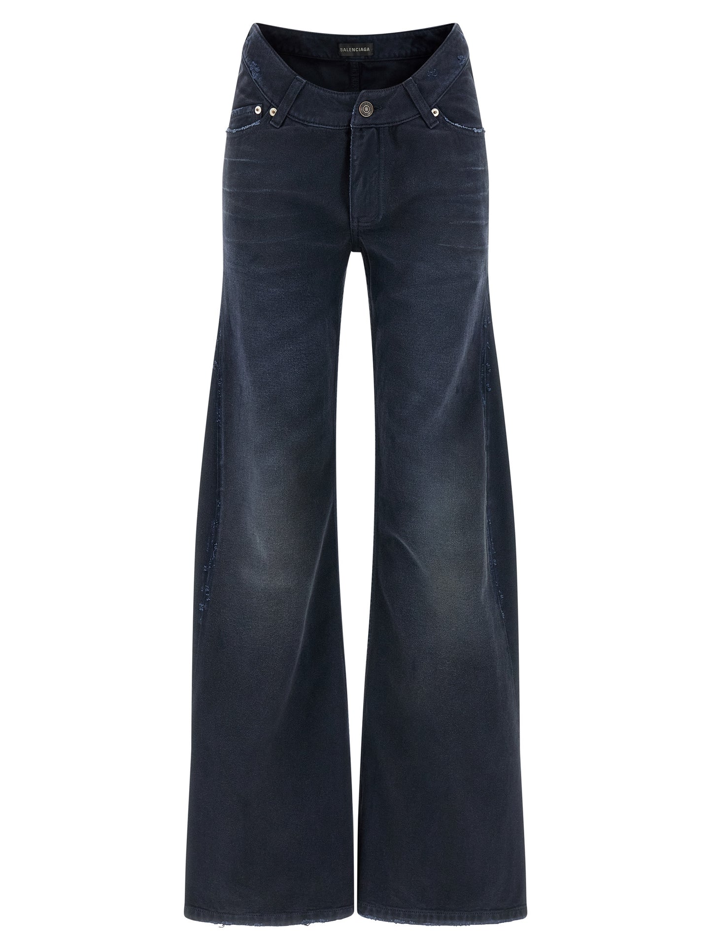 Balenciaga Blue Cotton Flared Jeans