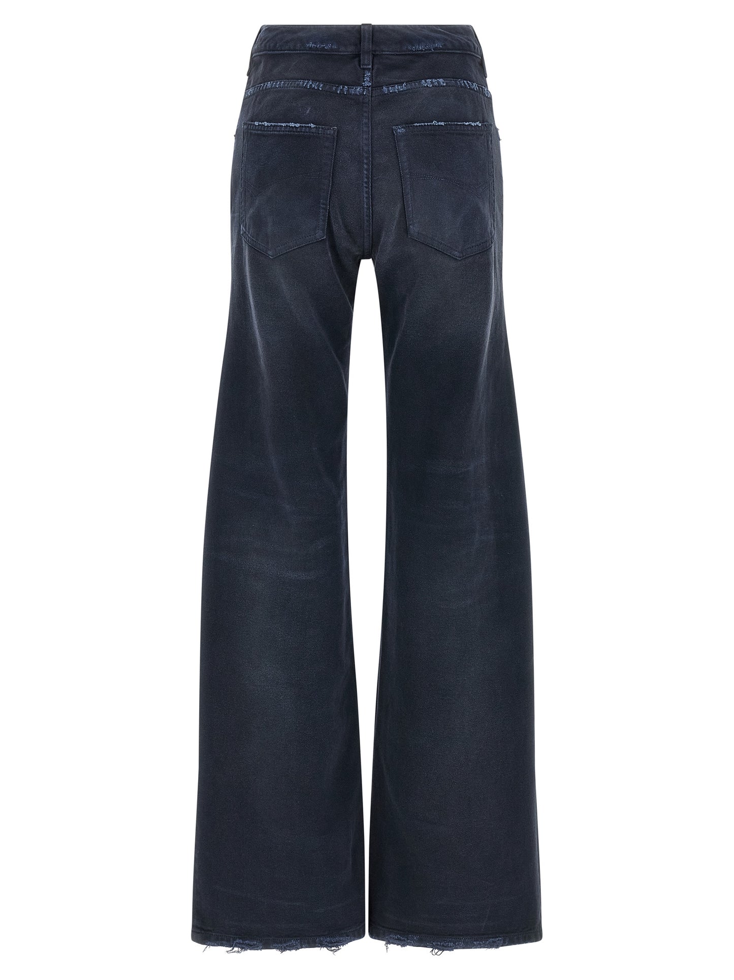Balenciaga Blue Cotton Flared Jeans