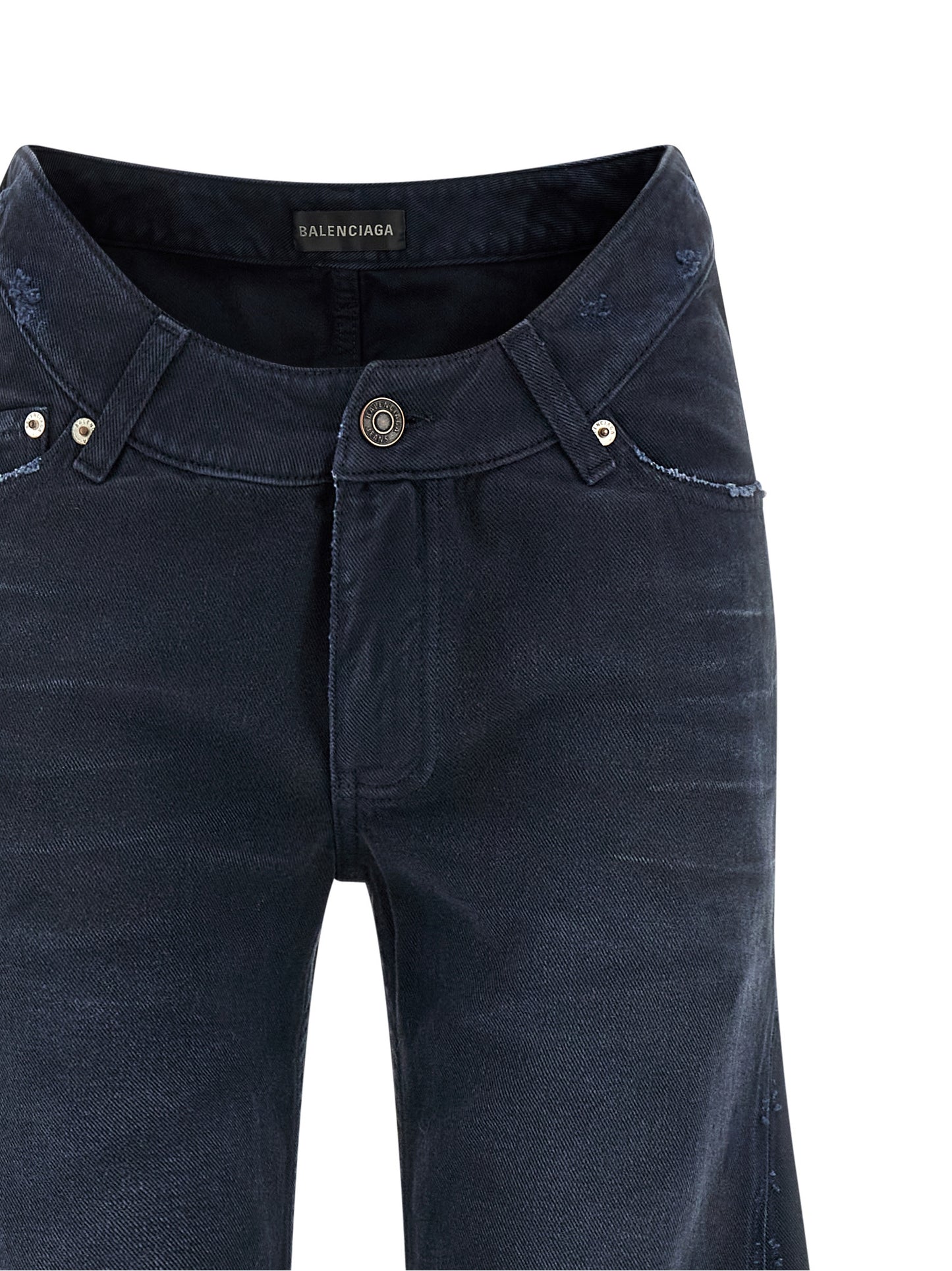 Balenciaga Blue Cotton Flared Jeans