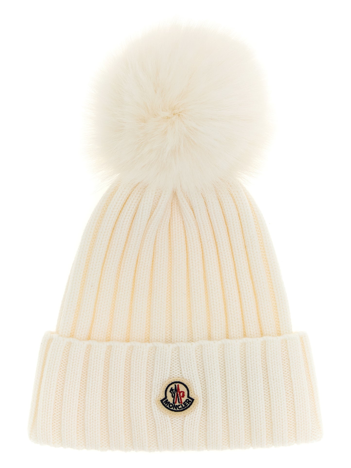 Moncler White MicroModal Beanie