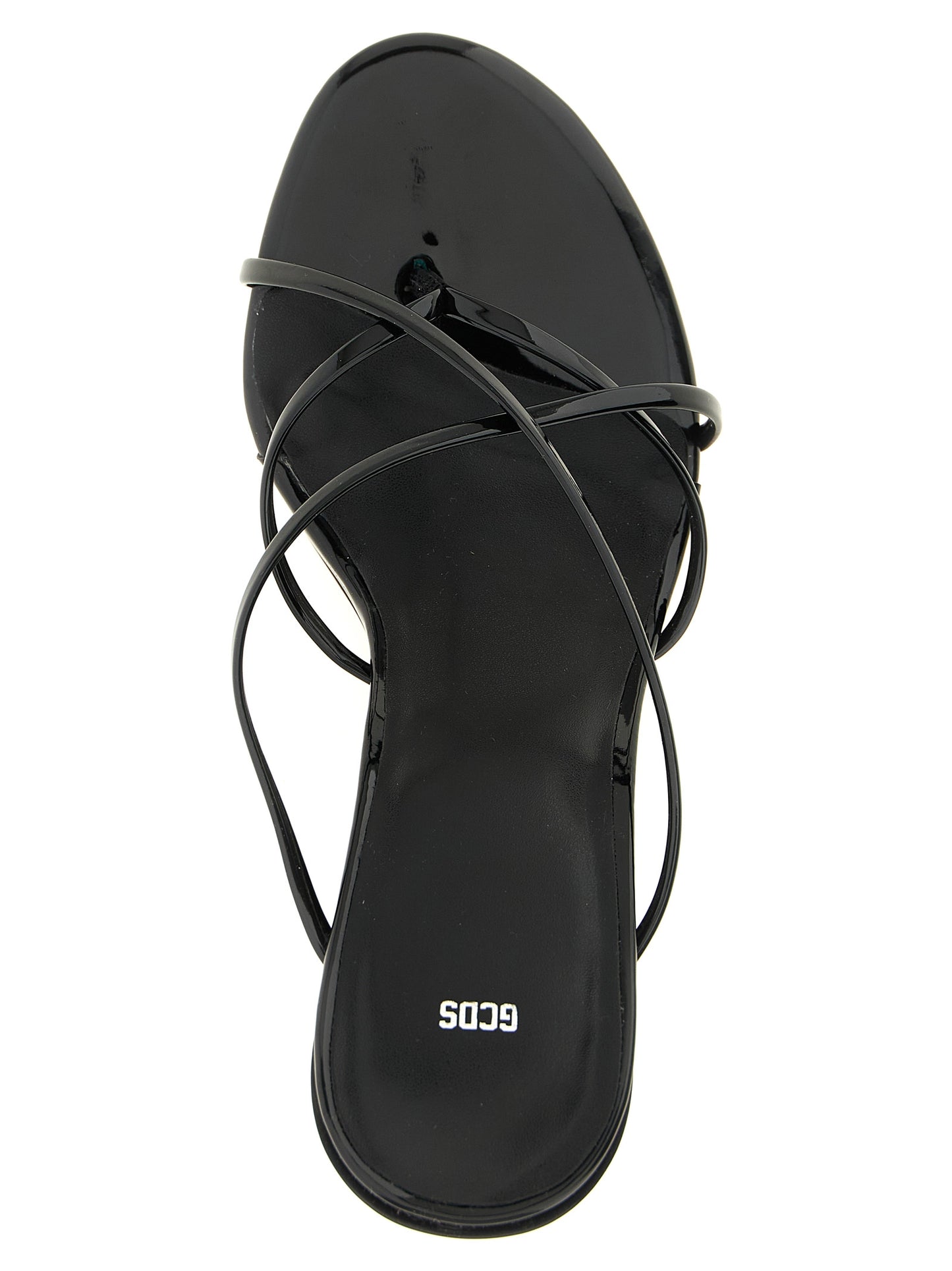 GCDS Black Polyethylene Stiletto Heel Sandals
