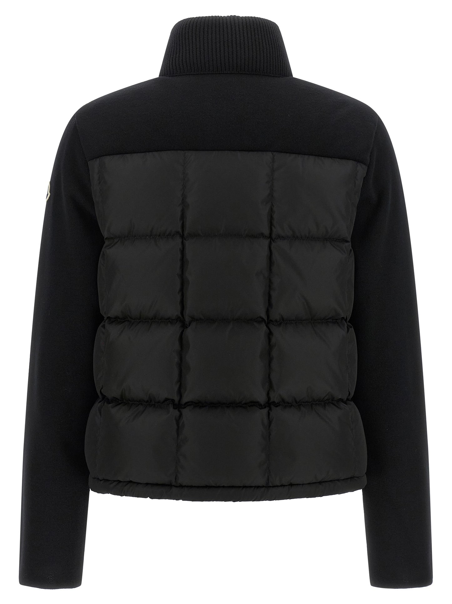 Moncler Black Virgin Wool Cardigan