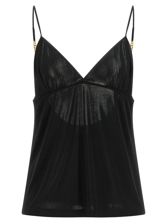 Saint Laurent Black Viscose Tank Tops