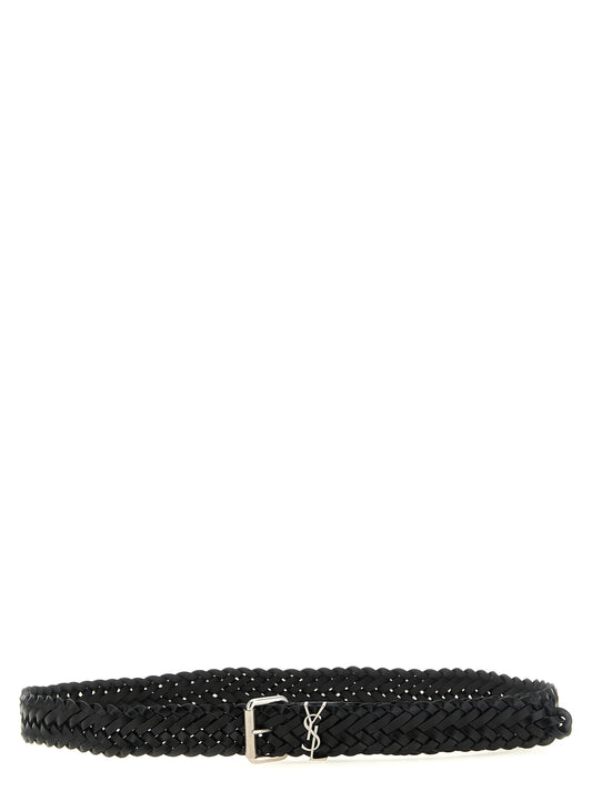 Saint Laurent Black Calfskin Regular Belt